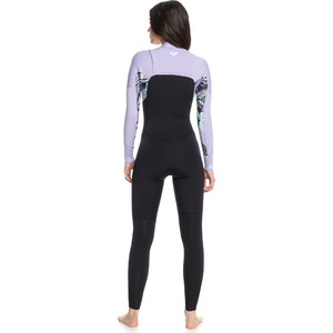 2024 Roxy Womens Swell Series 4/3mm Chest Zip Wetsuit ERJW103125 - Anthracite Splash